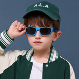 Techsuit Sunglasses Polarised (8202-C21), for Kids, Sport Type, Bleumarin / Pink
