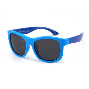 Techsuit Sunglasses Polarised (8306-C29), for Babies, Square Shape, with Strap, Albastru / Dark Blue