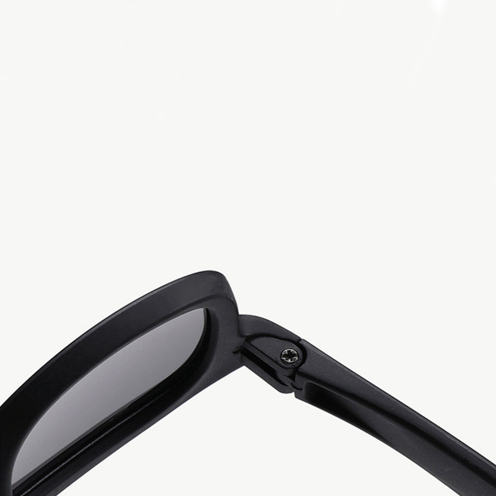Techsuit Sunglasses Polarised (8306-C14), for Babies, Square Shape, with Strap, Negru / Red