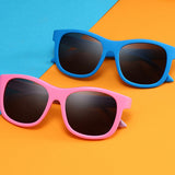 Techsuit Sunglasses Polarised (8306-C22), for Babies, Square Shape, with Strap, Nisipiu Pink