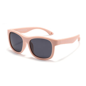 Techsuit Sunglasses Polarised (8306-C22), for Babies, Square Shape, with Strap, Nisipiu Pink