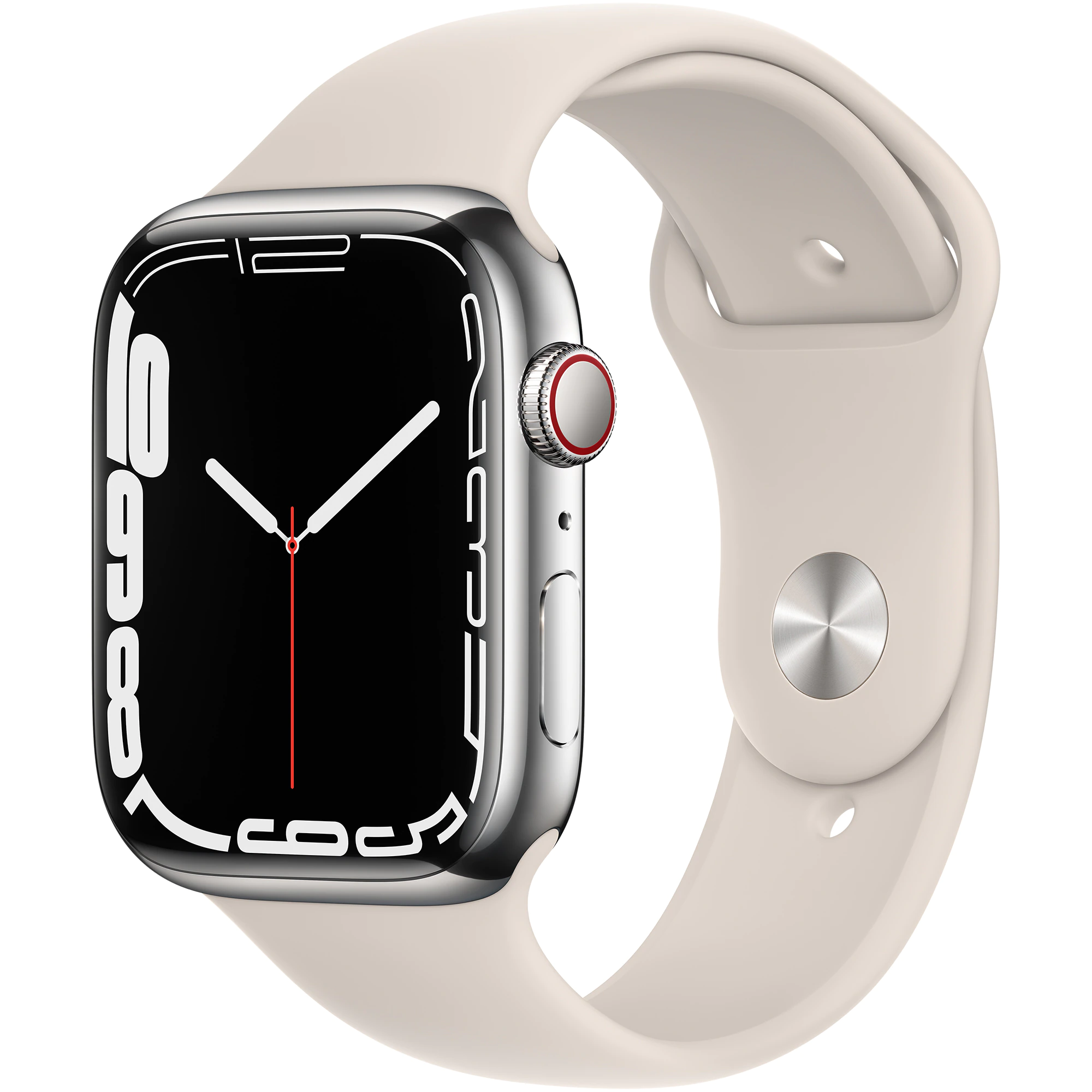 Second Hand - Apple Watch Series 7 Cellular, 45 mm, Starlight (alb) - starea de sanatate a bateriei: 86%