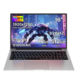 Laptop Bvate Portabil, Intel Core i3-1000NG4, 16 Inch, Win11 16GB DDR4, 512GB SSD, 2.4G+5G WiFi Bluetooth, Silver