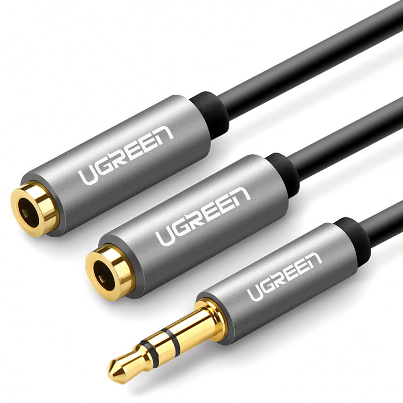 Adaptor Audio Splitter 3.5mm - 2 x 3.5mm UGREEN AV123, 0.2m