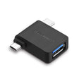 Adaptor OTG USB - USB Type C / MicroUSB UGREEN, 0.12 m