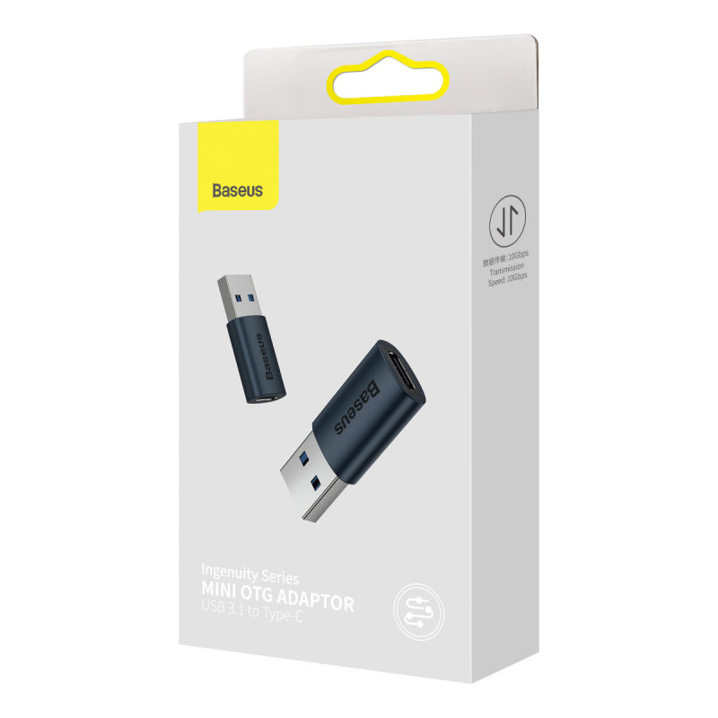 Adaptor OTG USB-C - USB-A Baseus Ingenuity, Albastru ZJJQ000103