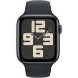 Apple Watch SE (2023), GPS, Carcasa Midnight Aluminium 40mm, Midnight Sport Band - S/M