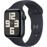 Apple Watch SE (2023), GPS, Carcasa Midnight Aluminium 44mm, Midnight Sport Band - M/L