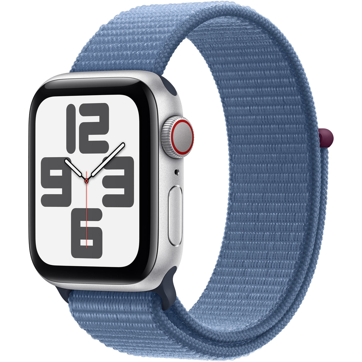 Apple Watch SE Gen 2 (2023), Cellular, Carcasa Silver Aluminium 40mm, Winter Blue Sport Loop