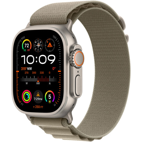 Apple Watch Ultra 2, GPS, Cellular, Carcasa Titanium 49mm, Olive Alpine Loop - Medium - NotebookGsm