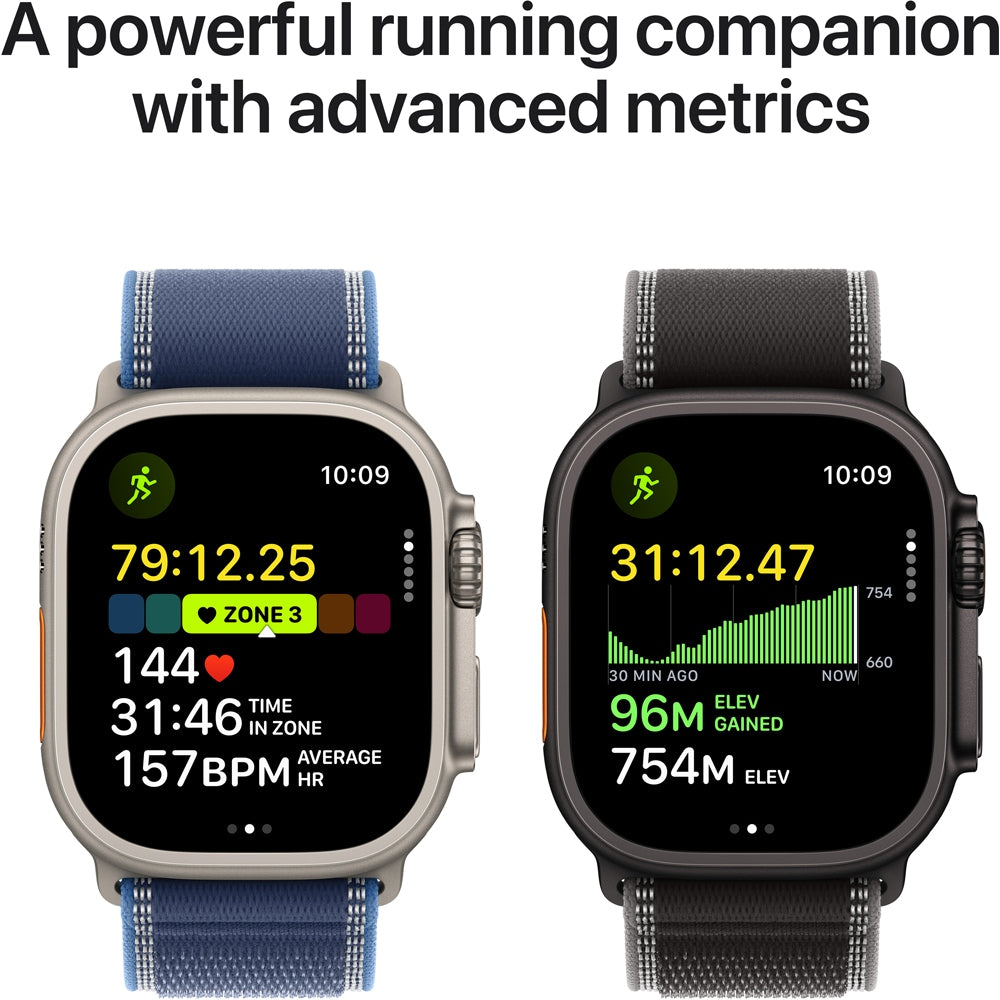 Apple Watch Ultra 3, GPS, Cellular, Carcasa Natural Titanium 49mm, Ancor Blue Ocean Band