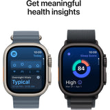 Apple Watch Ultra 3, GPS, Cellular, Carcasa Natural Titanium 49mm, Ancor Blue Ocean Band