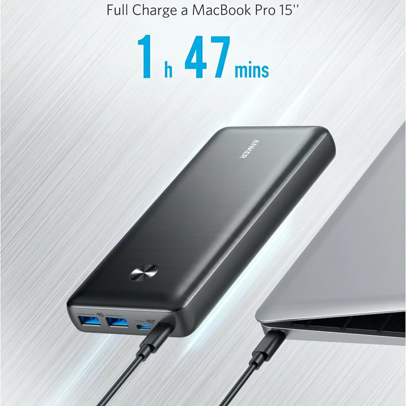 Baterie Externa Anker PowerCore III Elite, 25600mAh, 87W, QC + PD, 2 x USB-A - 2 x USB-C, Neagra A1291H11