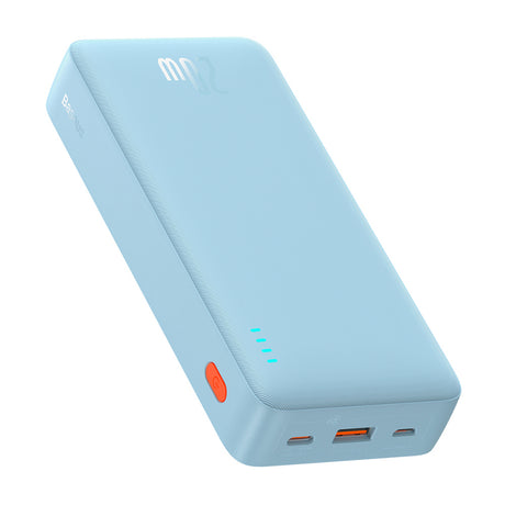 Baterie Externa Baseus Airpow, 20000mAh, 20W, QC + PD, 1 x USB-A - 1 x USB-C, Albastra P10022804313-00
