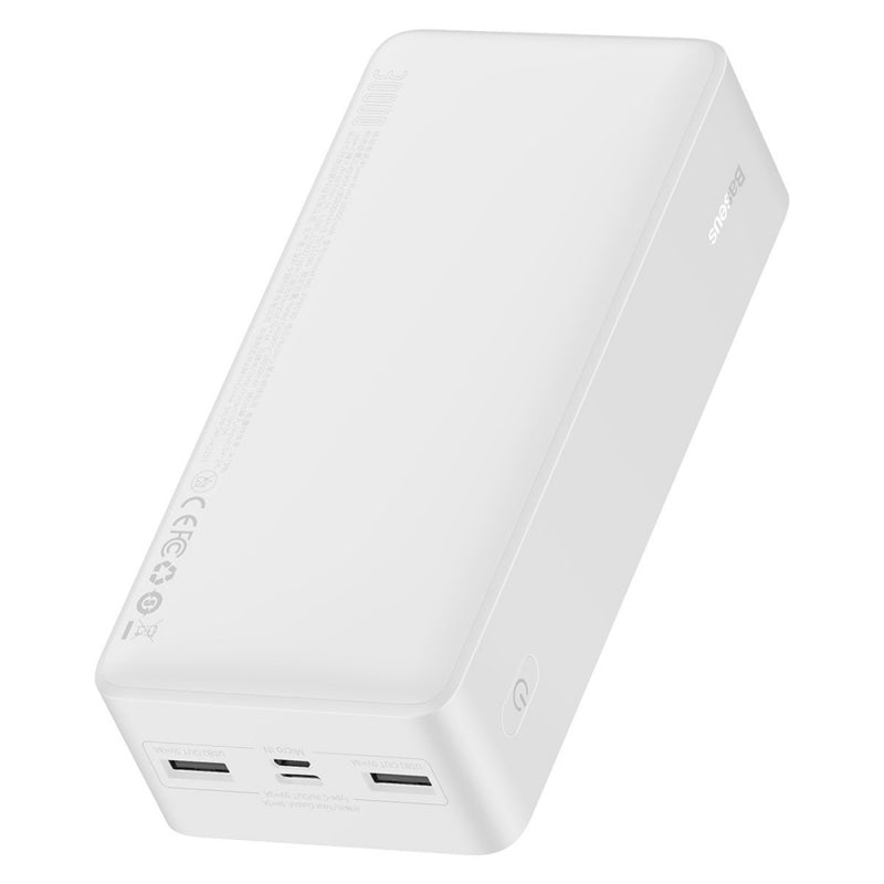 Baterie Externa Baseus Bipow, 30000mAh, 15W, 1 x USB-C - 2 x USB-A, Alba PPBD050202
