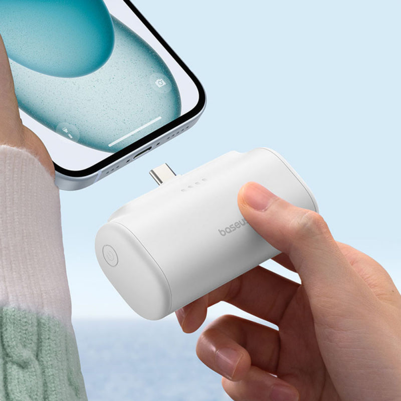 Baterie Externa Baseus Compact, 5000mAh, 20W, PD, 2 x USB-C, Albastra P10068306313-00