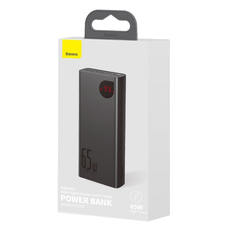 Baterie Externa Powerbank Baseus Adaman, 20000 mA, Power Delivery (PD) - Quick Charge 3.0, 65W, Neagra PPIMDA-D01