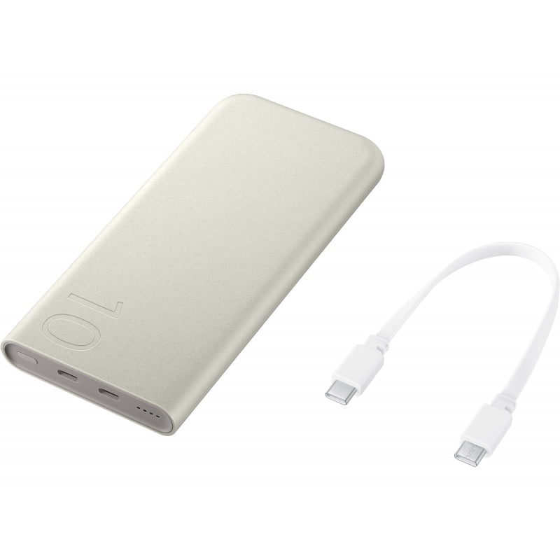 Baterie Externa Samsung, 10000mAh, 25W, PD, 2 x USB-C, Bej EB-P3400XUEGEU