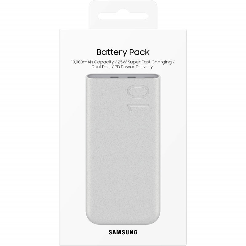 Baterie Externa Samsung, 10000mAh, 25W, PD, 2 x USB-C, Bej EB-P3400XUEGEU