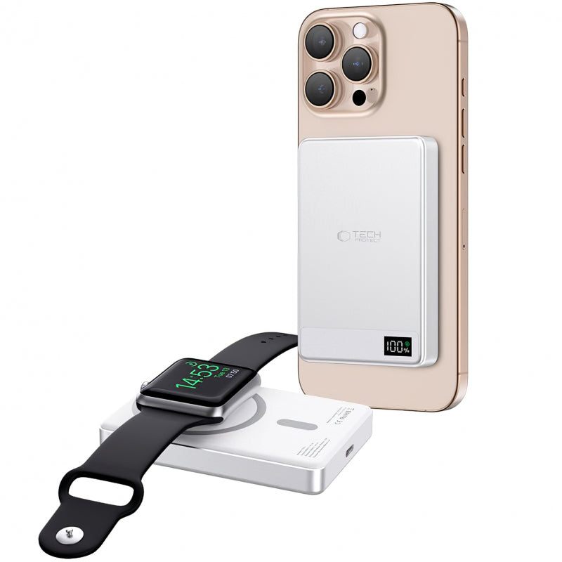 Baterie Externa Tech-Protect PB33 LifeMag, 5000mAh, 15W, FQI, 1 x QI - 1 x USB-C