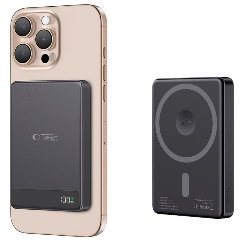 Baterie Externa Tech-Protect PB33 LifeMag, 5000mAh, 15W, FQI, 1 x QI - 1 x USB-C
