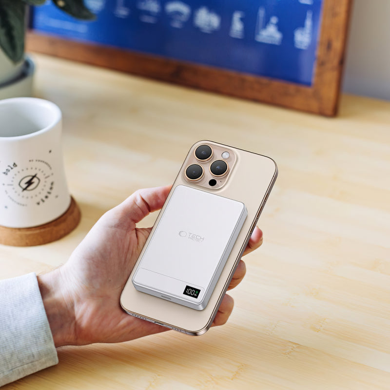 Baterie Externa Tech-Protect PB33 LifeMag, 5000mAh, 15W, FQI, 1 x QI - 1 x USB-C