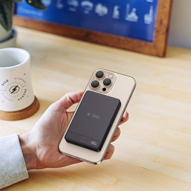Baterie Externa Tech-Protect PB33 LifeMag, 5000mAh, 15W, FQI, 1 x QI - 1 x USB-C