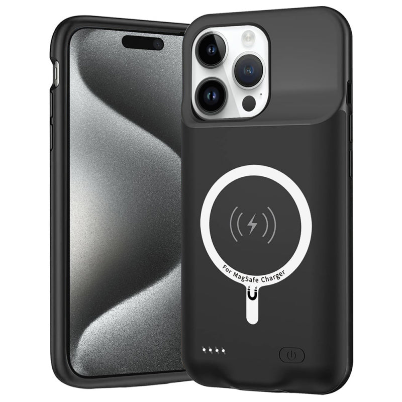Baterie Externa Tip Husa Wireless Techsuit Power Pro Battery pentru Apple iPhone 15 Pro Max, 8500mAh