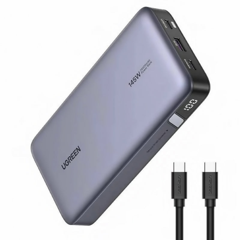 Baterie Externa UGREEN PB205, 25000mAh, 145W, QC + PD, 1 x USB-A - 2 x USB-C