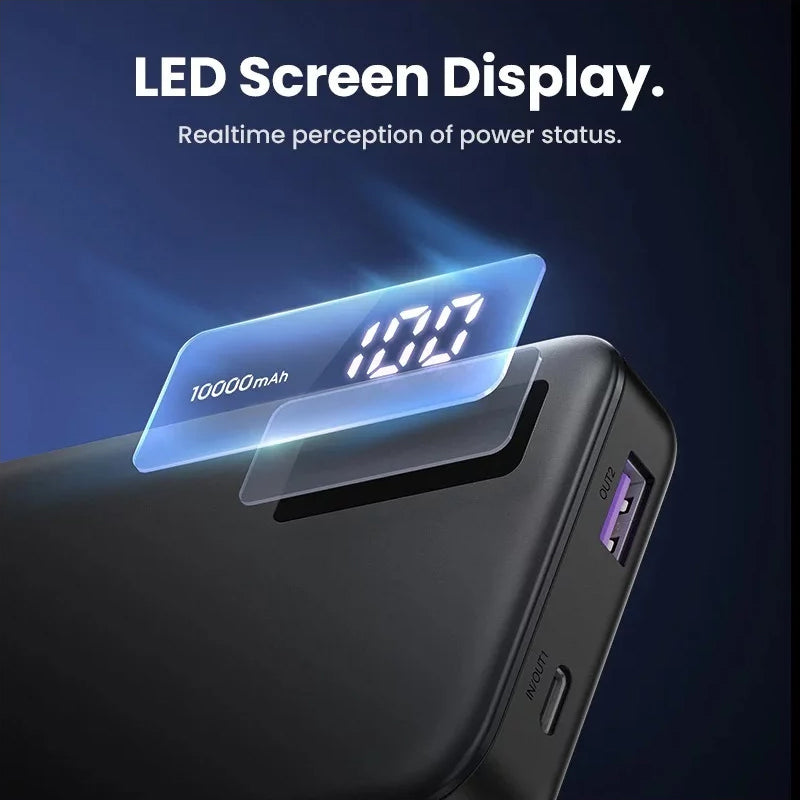 Baterie Externa UGREEN PB311, 10000mAh, 22.5W, QC + PD, 1 x USB-C - 2 x USB-A
