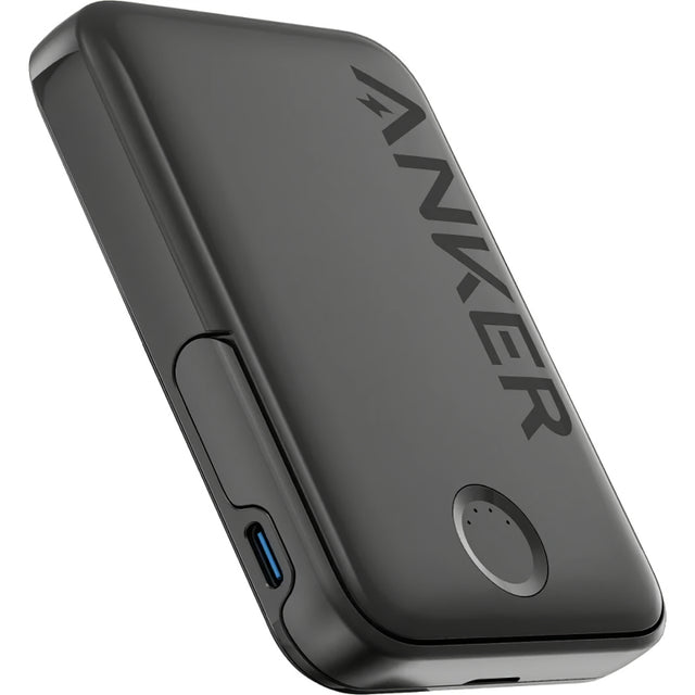 Baterie Externa Wireless Anker 322 MagGo, 5000mAh, 7.5W, QI, 1 x USB-C, Neagra A1618G11