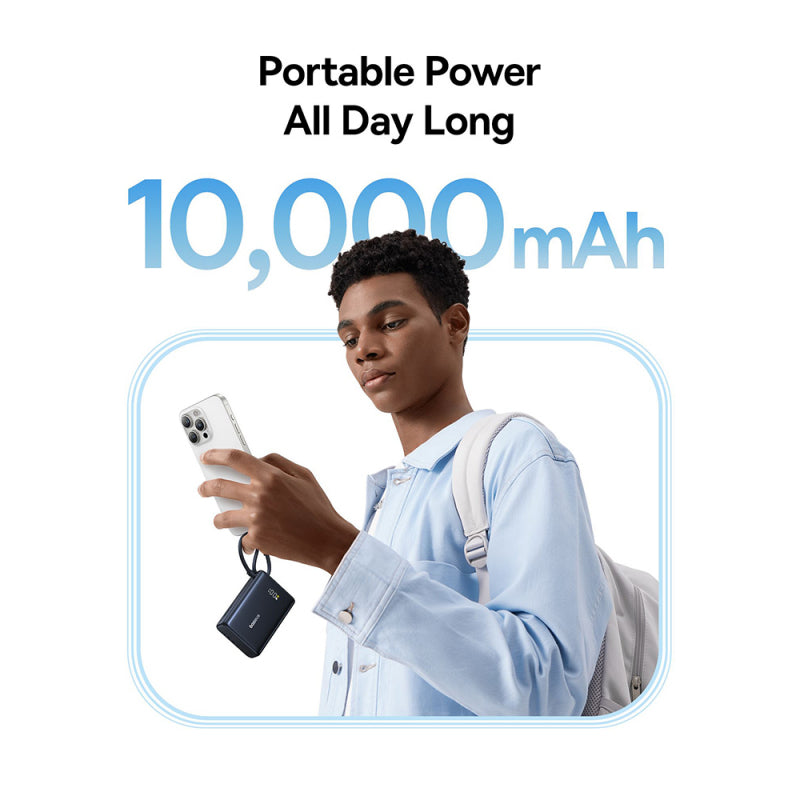 Baterie Externa Wireless Baseus PicoGo, 5000mAh, 20W, PD + FQI, 1 x QI - 1 x USB-C, Neagra P10076802123-00