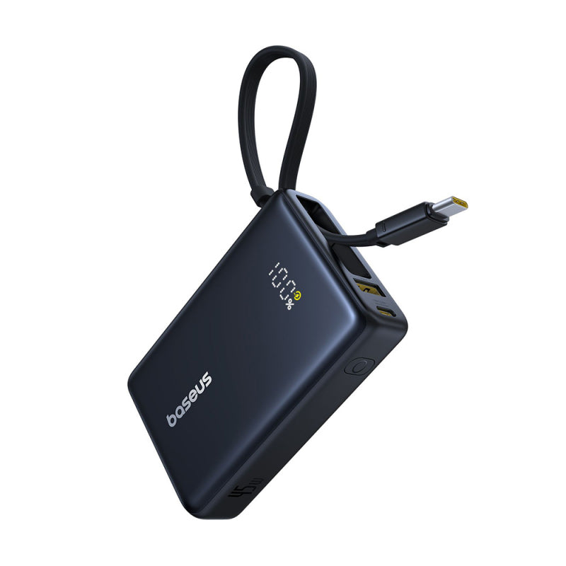 Baterie Externa Wireless Baseus PicoGo, 5000mAh, 20W, PD + FQI, 1 x QI - 1 x USB-C, Neagra P10076802123-00