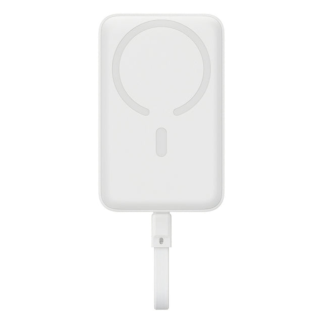 Baterie Externa Wireless Baseus Magnetic Mini, 10000mAh, 30W, PD + FQI, 1 x QI - 2 x USB-C, Alba P1002210B223-00