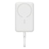 Baterie Externa Wireless Baseus Magnetic Mini, 10000mAh, 30W, PD + FQI, 1 x QI - 2 x USB-C, Alba P1002210B223-00