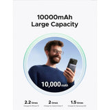 Baterie Externa Wireless UGREEN PB562, 10000mAh, 20W, PD + FQI, 1 x QI - 1 x USB-C