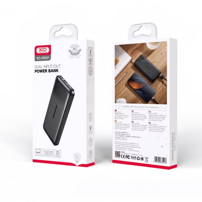 Baterie Externa XO Design PB301, 10000mAh, 10W, 2 x USB-A