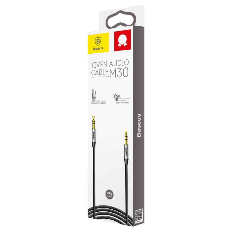 Cablu Audio 3.5mm - 3.5mm Baseus Yiven M30, 1m, Negru CAM30-BS1