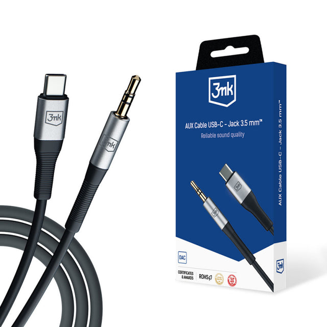 Cablu Audio USB-C - 3.5mm 3MK, 1m