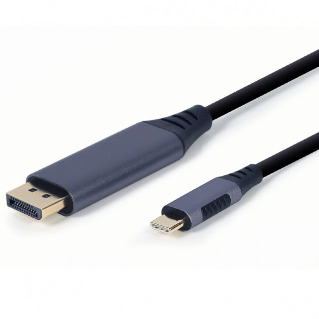 Cablu Audio si Video USB-C - DisplayPort Gembird, 1.8m, Gri, Resigilat CC-USB3C-DPF-01-6