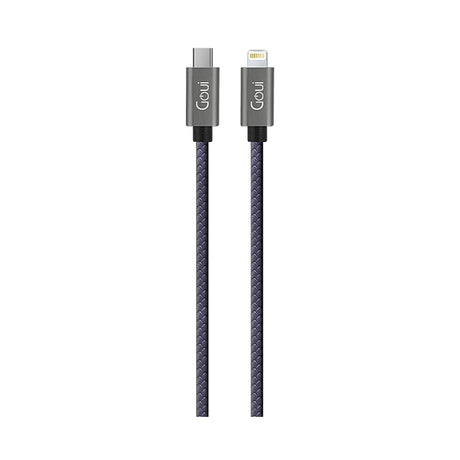 Cablu Date si Incarcare USB-C - Lightning Goui Fashion, 18W, 1m, Negru G-FASHIONC94BK