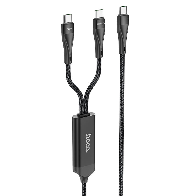 Cablu Date si Incarcare USB-C - USB-C HOCO U102 Super, 100W, 1.2m