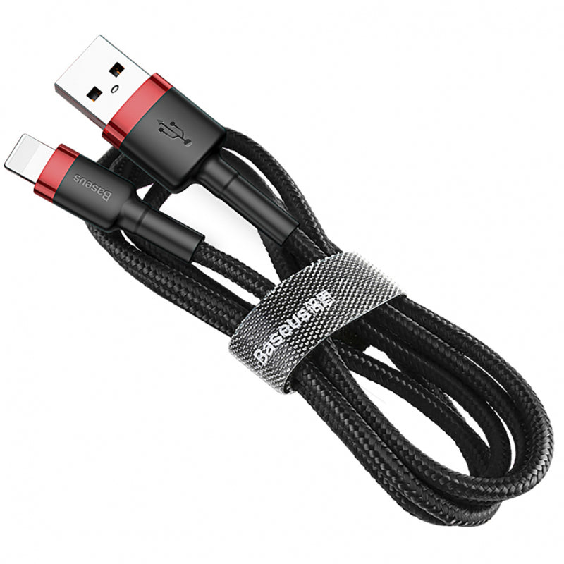 Cablu Date si Incarcare USB-A - Lightning Baseus Cafule, 18W, 0.5m, Rosu CALKLF-A19