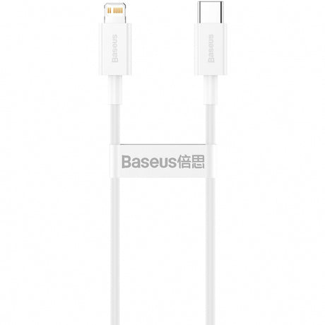 Cablu Date si Incarcare USB-C - Lightning Baseus Superior Series, 20W, 0.25m, Alb CATLYS-02