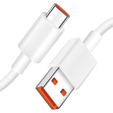 Cablu Date si Incarcare USB-A - USB-C Xiaomi, 120W, 1m, Alb BHR6032GL