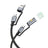 Cablu Date si Incarcare USB-C / USB-A - USB-C / Led HOCO U138, 60W, 1.2m