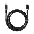 Cablu Date si Incarcare USB-C - USB-C Baseus Dura Series pentru MacBook, 100W, 2m, Auriu - Negru P10377803U01-02