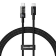 Cablu Date si Incarcare USB-C - USB-C Baseus Gem, 100W, 1m, Negru P10373000111-00