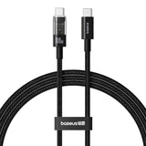 Cablu Date si Incarcare USB-C - USB-C Baseus Gem, 100W, 1m, Negru P10373000111-00