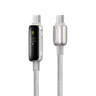 Cablu Date si Incarcare USB-C - USB-C Baseus Vipow Display, 100W, 2m, Gri P10381802851-01